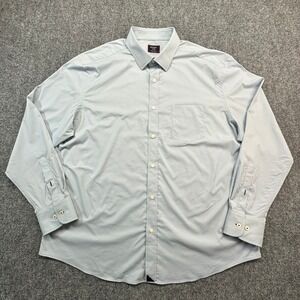 UNTUCKit Gironde Shirt Mens XL Blue Relaxed Fit Performance Stretch 40349